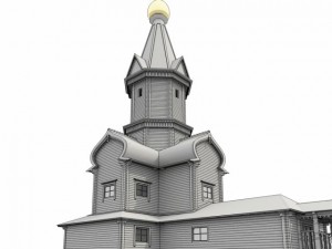 wooden church russian 3D Модель