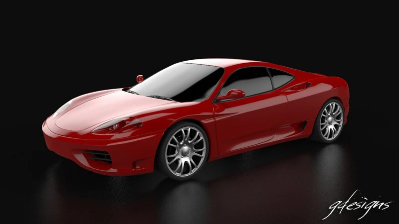 2009 ferrari modena 3D Model .c4d .max .obj .3ds .fbx .stl .blend 