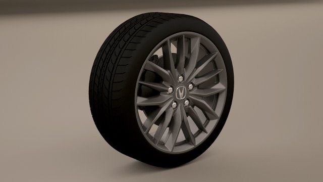 Acura rim and logo 3D Модель .c4d .max .obj .3ds .fbx .stl .blend