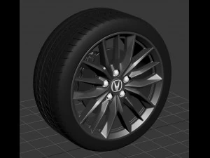 Acura rim and logo 3D Model