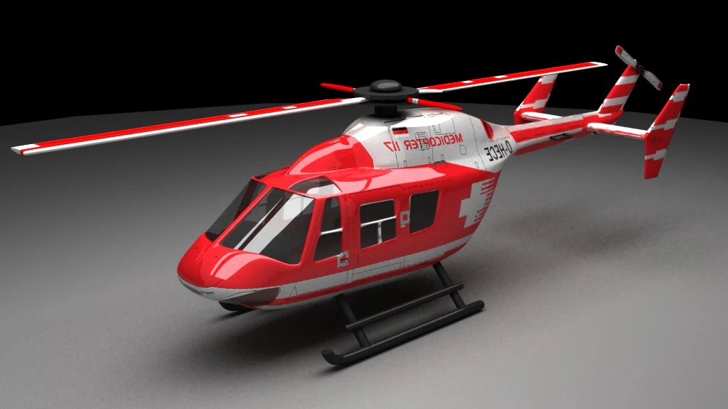 medicopter 3D Model .c4d .max .obj .3ds .fbx .stl .blend 