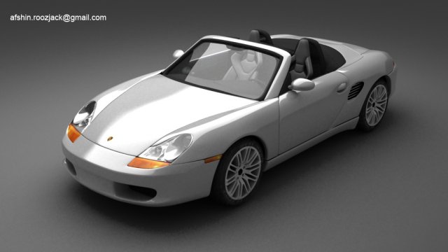 Porsche boxster 3D Model .c4d .max .obj .3ds .fbx .stl .blend