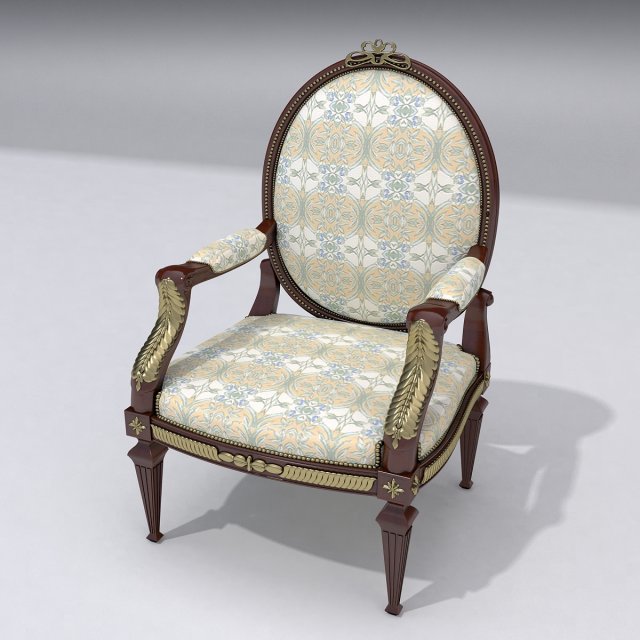chair classical 3D Model .c4d .max .obj .3ds .fbx .stl .blend 