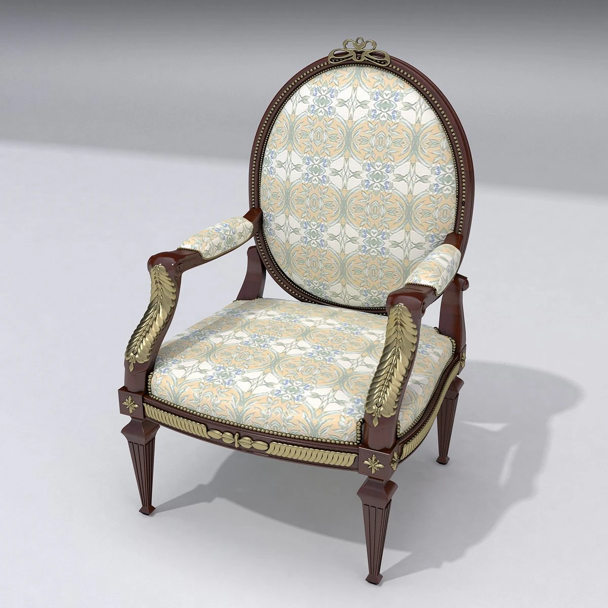 chair classical 3D Model .c4d .max .obj .3ds .fbx .stl .blend 