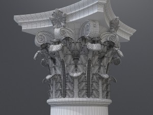 antique column 4 Model 3D