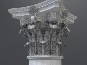 антикварная колонна 4 3D Модель