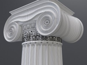 antique column 5 Modello 3D