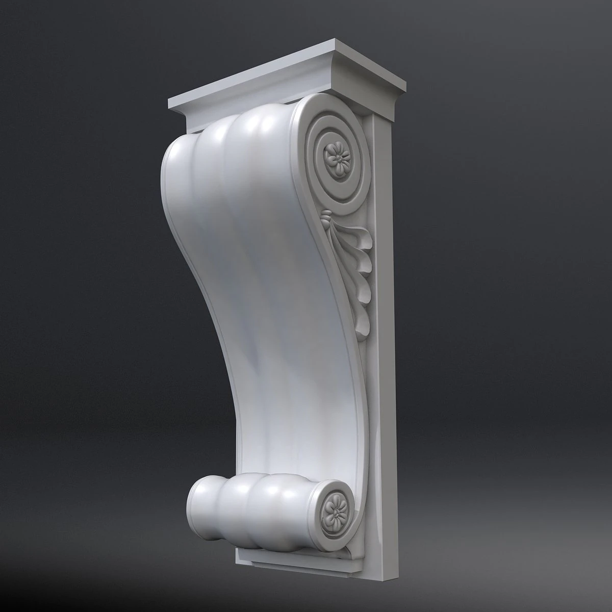 corbel 2 3D Model .c4d .max .obj .3ds .fbx .stl .blend 