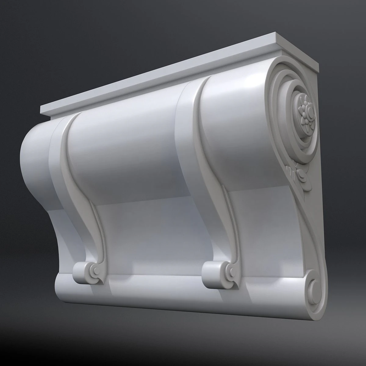 corbel 7 3D Model .c4d .max .obj .3ds .fbx .stl .blend 