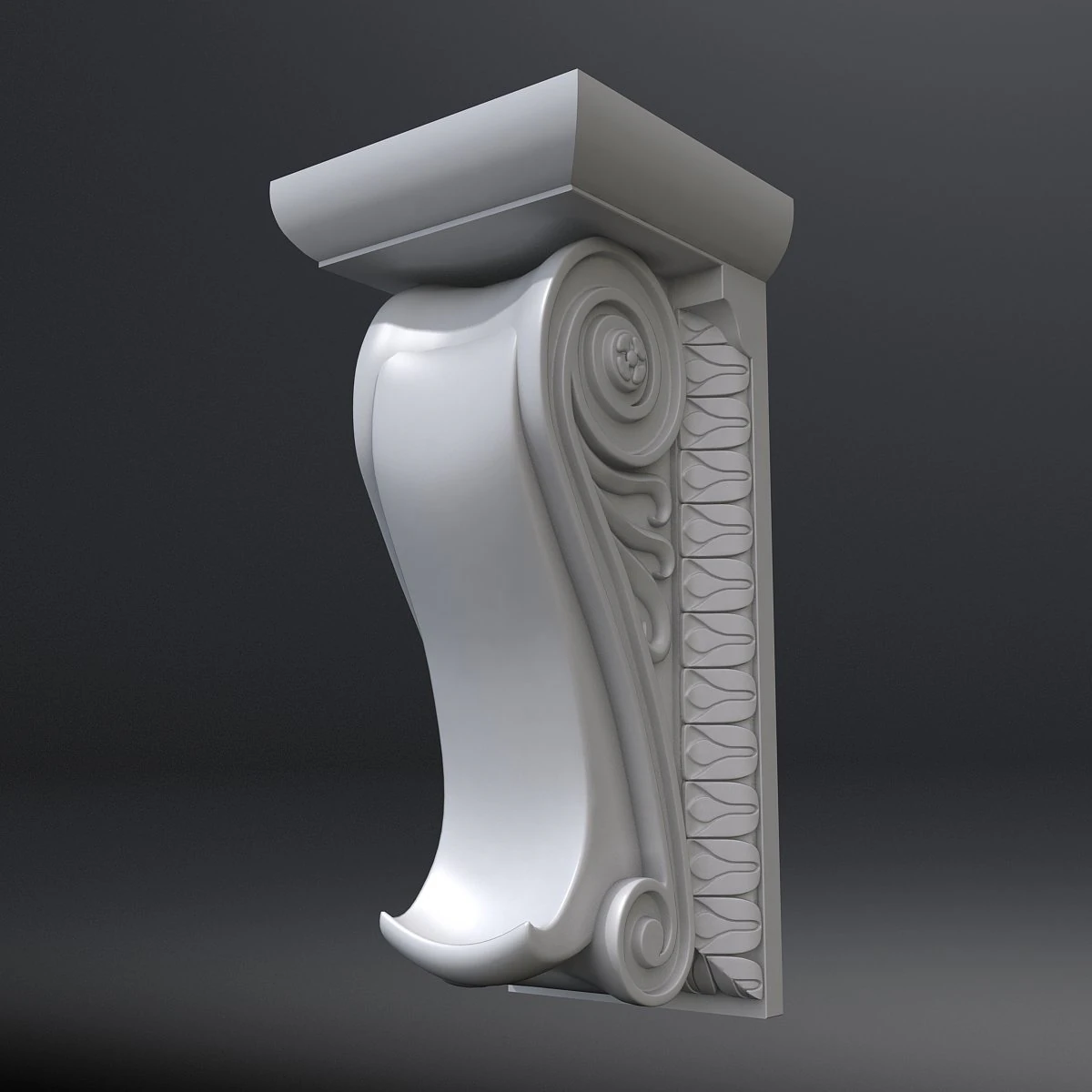 corbel 8 3D Model .c4d .max .obj .3ds .fbx .stl .blend 