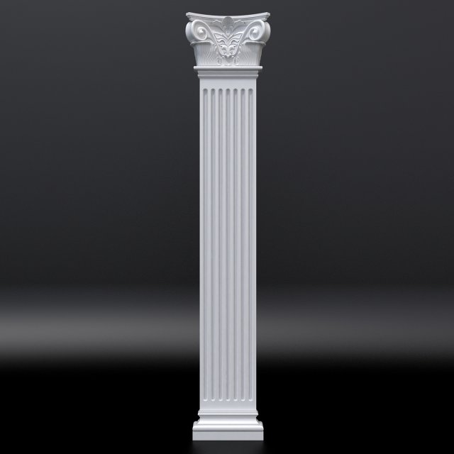 pilaster 2 3D Model .c4d .max .obj .3ds .fbx .stl .blend 