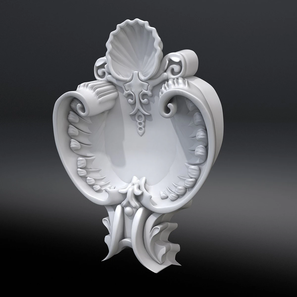 cartouche 1 3D Model .c4d .max .obj .3ds .fbx .stl .blend