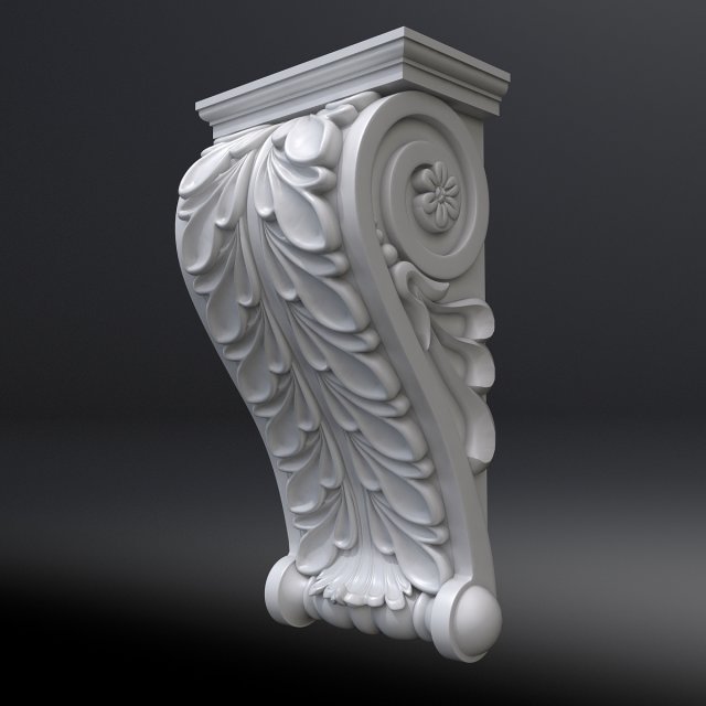 corbel 11 3D Model .c4d .max .obj .3ds .fbx .stl .blend 