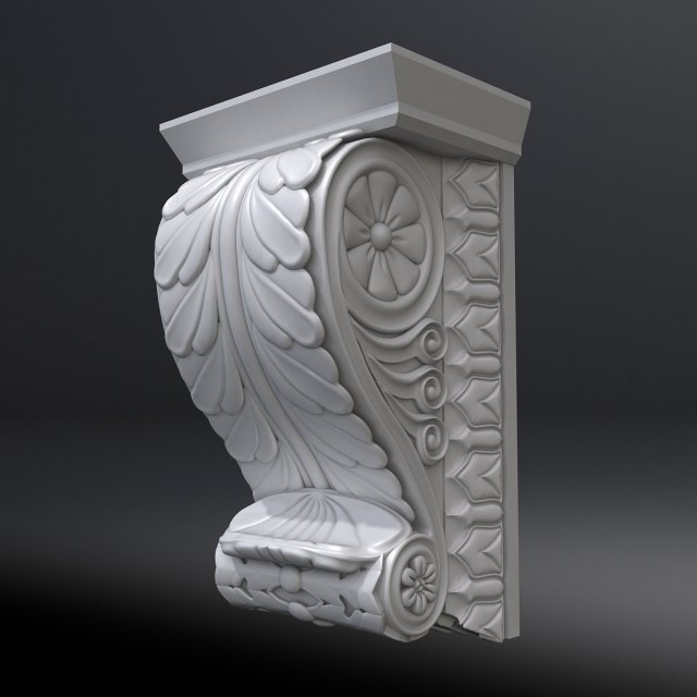 corbel 12 3D Model .c4d .max .obj .3ds .fbx .stl .blend 