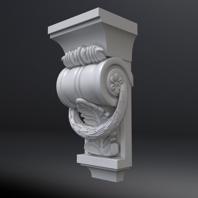 corbel 14 3D Model .c4d .max .obj .3ds .fbx .stl .blend 