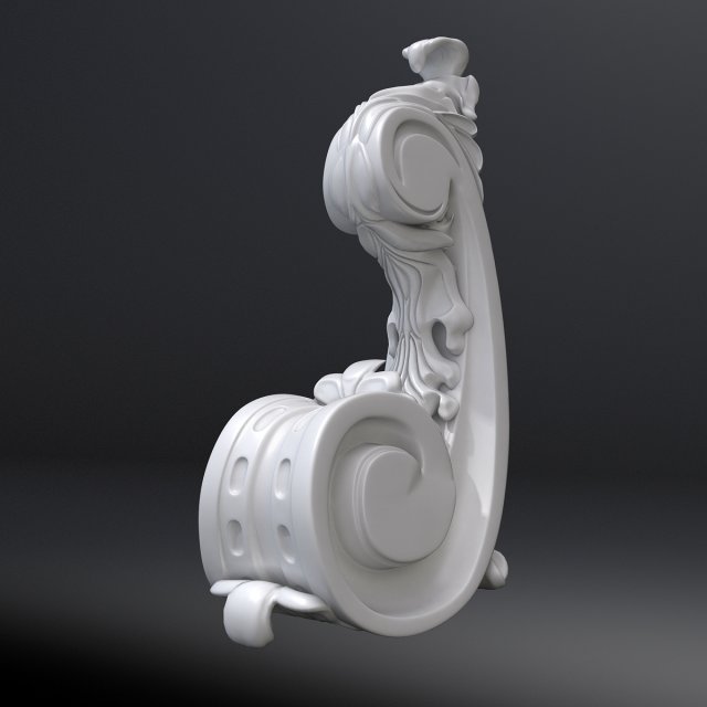 corbel 15 3D Модель .c4d .max .obj .3ds .fbx .stl .blend 