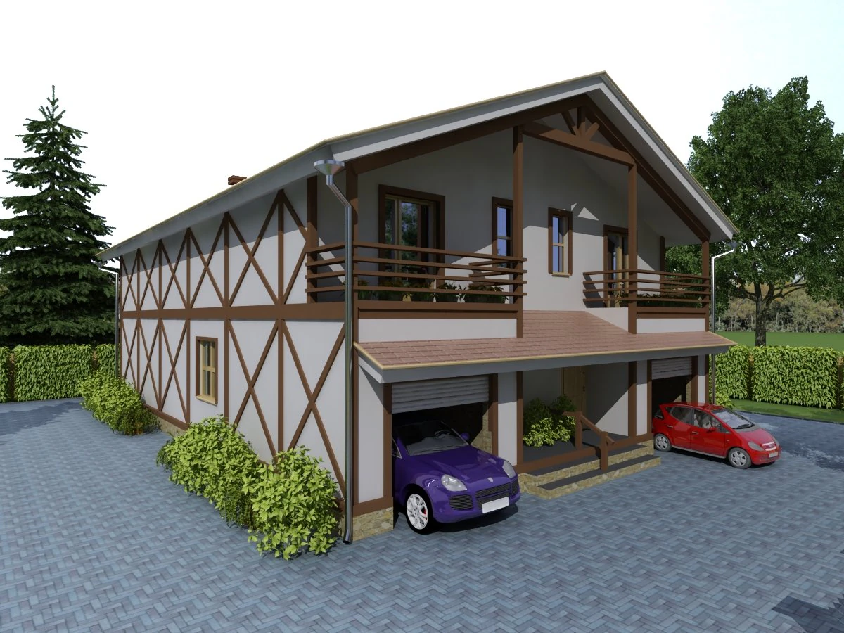 cottage 20 3D Model .c4d .max .obj .3ds .fbx .stl .blend 