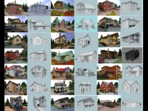 21 model cotteges 3D Model