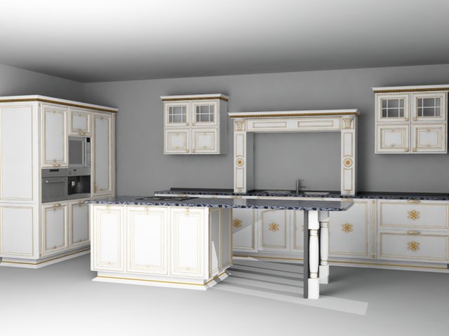 kitchen 3Dモデル .c4d .max .obj .3ds .fbx .stl .blend 