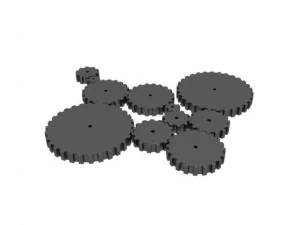 5 gears pack 3D Model
