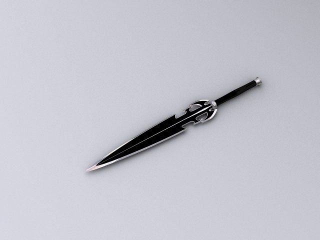 sword black death 3D Model .c4d .max .obj .3ds .fbx .stl .blend 