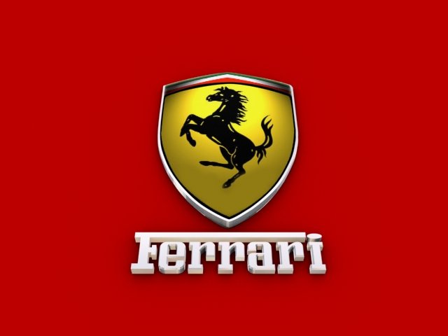 Ferrari Logo 3D Model in Parts of auto 3DExport