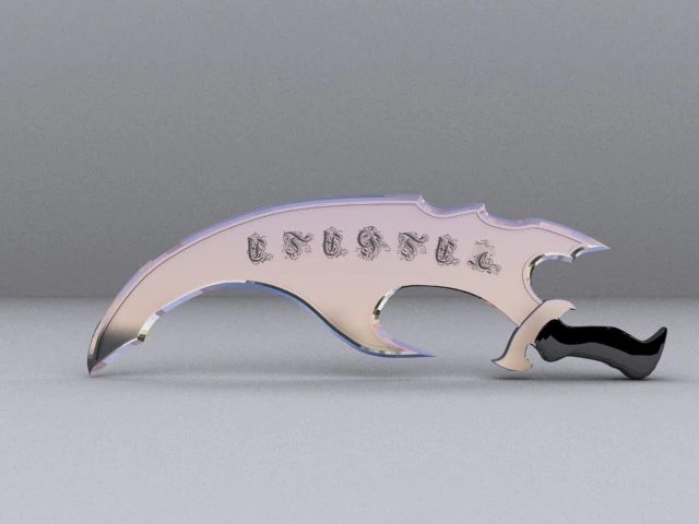 dwarven battle sword 3D Model .c4d .max .obj .3ds .fbx .stl .blend 