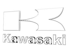 Kawasaki-Logo 3D Modell