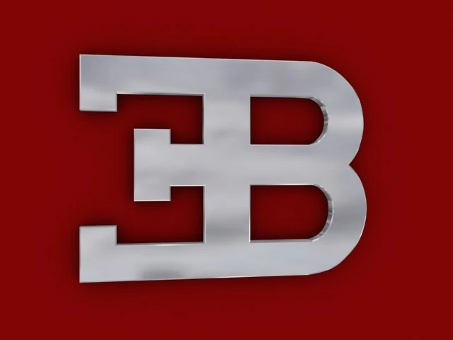 bugatti logo 3D Model .c4d .max .obj .3ds .fbx .stl .blend 