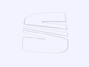 seat logo chrome 3D Model