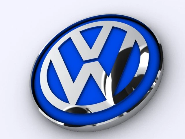 vw chrome logo 3D Model .c4d .max .obj .3ds .fbx .stl .blend