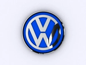 vw chrome logo 3D Model