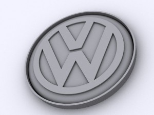 vw chrome logo Modelo 3D