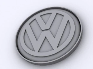 vw chrome logo 3D Model