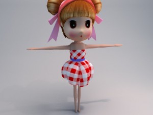Doll violin Model 3D