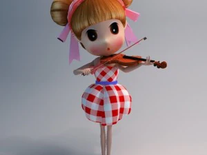 Doll violin 3D Model