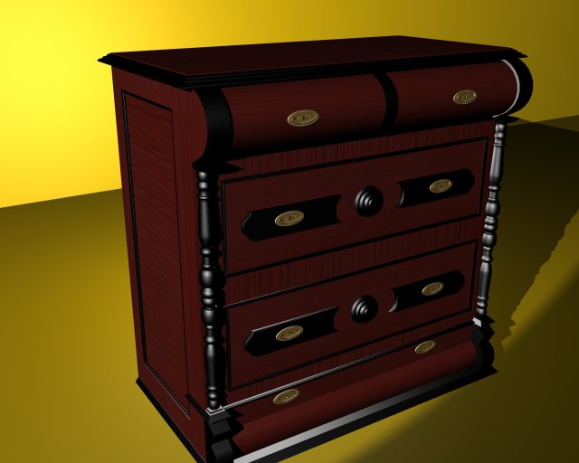 commode 3D Model .c4d .max .obj .3ds .fbx .stl .blend 