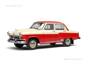 gaz-21 m21 volga 1956 Model 3D