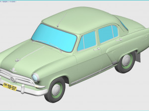 gaz-21 m21 volga 1956 Model 3D