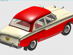 gaz-21 m21 volga 1956 Model 3D