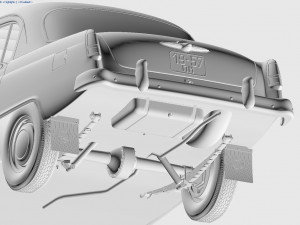 gaz-21 m21 volga 1956 Model 3D