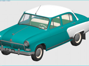 gaz-21 volga 1958 Model 3D