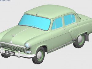 gaz-21 volga 1958 Model 3D
