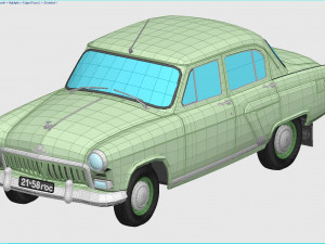 gaz-21 volga 1958 Model 3D