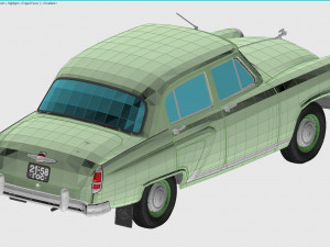 gaz-21 volga 1958 Model 3D
