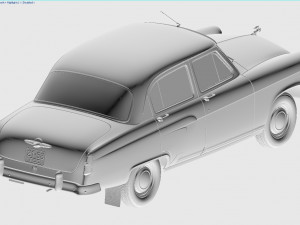 gaz-21 volga 1958 Model 3D