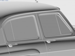 gaz-21 volga 1958 Model 3D