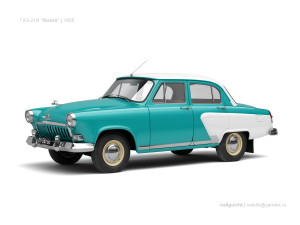 gaz-21 volga 1958 Model 3D