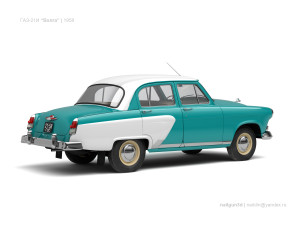 gaz-21 volga 1958 Model 3D