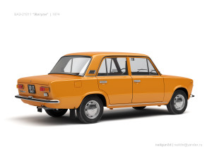 vaz-21011 zhiguli 1974 lada 3D 모델